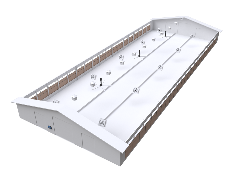 Система природної вентиляції для корівників